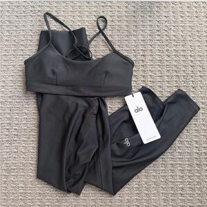 ALO Yoga Charcoal Activewear Set